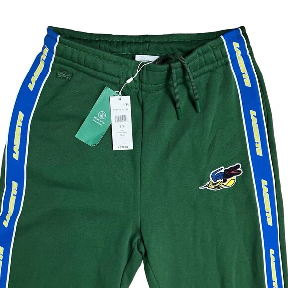 Lacoste Sweatpants Mens S Green Preppy Side Spellout Casual Organic Streetwear - Picture 10 of 10